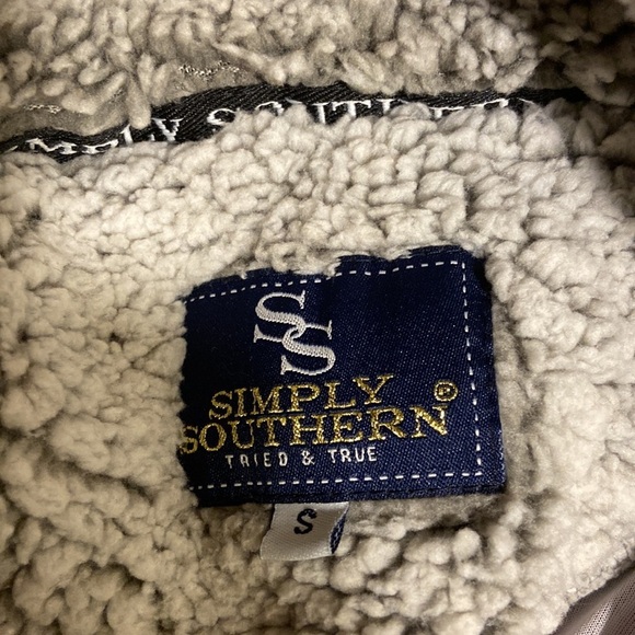 Simply Southern Women Sherpa Fleece Pullover Zip Print Long Sleeves Outerwear. - Picture 6 of 8